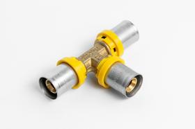 Tee prensar 16mm para multicamada gas Tee prensar 16mm para multicamada gas