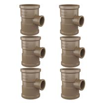 Tee Soldavel de Redução 50x40mm Fortlev Encanamento 6und Tee Soldavel de Redução 50x40mm Fortlev Encanamento 6und