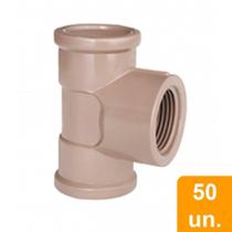 Tee Soldável Plastilit com Rosca 25mm x 1/2 Embalagem com 50 Unidades