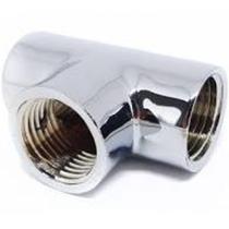 Tee ( Tê ) Metal Cromado 1/2 Femêa ( 3 Lados Femêas ) CÓD. 233 - SOS METAIS SANITÁRIOS