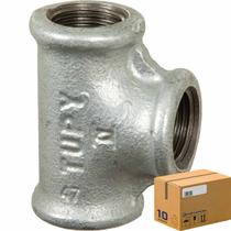 Tee Tupy Galvanizado 1/2 BSP(F) (Caixa 10 Unidades)