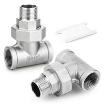 Tee Union TAISHER 304 em aço inoxidável 3/4 NPT (F-M-F)