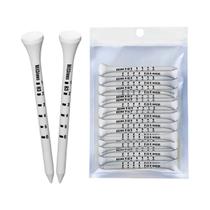 Tees De Golfe Ajustáveis Em Bambu Branco E Preto, 50 Peças, 83mm, Redução De Fricção E Escala De Tees De Golfe Ajustáveis Em Bambu Branco E Preto, 50 Peças, 83mm, Redução De Fricção E Escala De