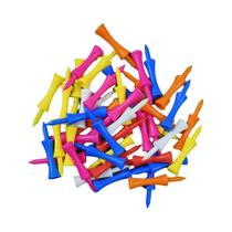 Tees De Golfe Plásticos Coloridos 50 Peças 59mm Com Degrau Para Drivers, Ferros E Híbridos Para