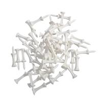 Tees De Golfe Plásticos Coloridos 50 Peças Com Degrau Para Drivers, Ferros E Híbridos De Grande