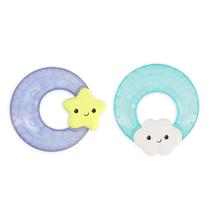 Teether Infantino Shake & Soothe Water, pacote com 2 unidades Cloud Star Teether Infantino Shake & Soothe Water, pacote com 2 unidades Cloud Star