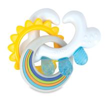 Teether Nuby Cloud com links de sol e silicone para chuva por mais de 3 meses