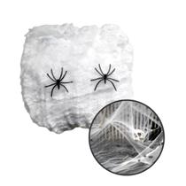 Teia C/ Aranhas Artificial Decoração Enfeite Halloween Festas