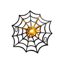 Teia de Aranha com Aranha LED Piscante para Halloween