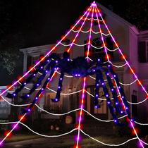 Teia de aranha de Halloween iluminada ao ar livre JOYIN 500 cm Spider