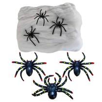 Teia de Aranha Hallowen 6 Tarantulas Decoraçao Festa Dia Das Bruxas Pegadinha Susto Terror Medo Horror Horripilante Teia de Aranha Hallowen 6 Tarantulas Decoraçao Festa Dia Das Bruxas Pegadinha Susto Terror Medo Horror Horripilante