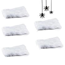 Teia de Aranha Realista Halloween Kit 5 uni Festa Tematica Dia das Bruxas Susto Medo Terror Decoraçao