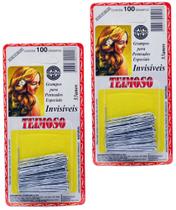 Teimoso Grampo Invisível Preto 03x100un Penteados Especiais Incolor