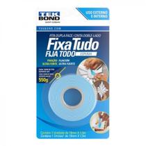 Tekbond Fita Dupla Face Espuma 19mm x 1,5m Fixação Ultraforte Uso Interno/Externo