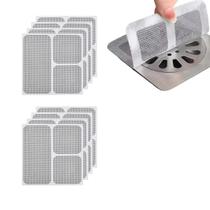 Tela Adesiva Protetor Ralo Kit 2 Uni 10X10 Box Banheiro Lavabo Anti Inseto Baratas Mosca Escorpiao Cabelo Seguranca