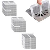 Tela Adesiva Protetor Ralo Kit 3 Uni 10X10 Box Banheiro Lavabo Anti Inseto Baratas Mosca Escorpiao Cabelo Seguranca