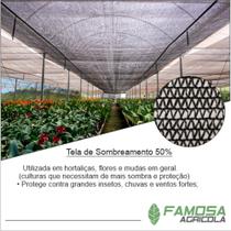 Tela Agrícola para estufa 50% Ráfia-3x4 Qualidade Confira!!