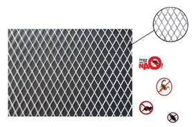 Tela Anti Inseto De Alumínio Expandido Para Ralo 20cmx100cm - (4x7)