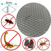 Tela Anti Insetos 30cm x 50cm em Alumínio Expandido ( não desfia) para Ralos - Ficone & Reis
