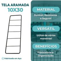 Tela Aramada 10x30cm Mural Criativo Fotos Inspirações Mood Board Organização