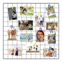 Tela aramada 60x60 preta p/ memory board c/ mini prendedor