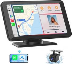 Tela automática Carplay/Android FUNAURORE de 7 polegadas com câmera de backup
