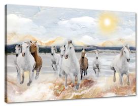 Tela Canvas Animal Cavalos 120x80 Horizontal 1 - Crie Life