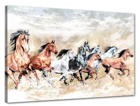 Tela Canvas Animal Cavalos 80x55 Horizontal 6