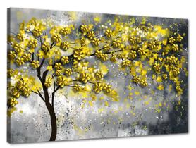 Tela Canvas Floral Flores Amarelas 120x80 Horizontal 1
