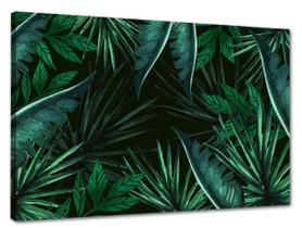 Tela Canvas Folhagem Folhas Tropicais 120x80 Horizontal 56