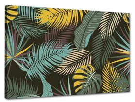 Tela Canvas Folhagem Folhas Tropicais 120x80 Horizontal 91