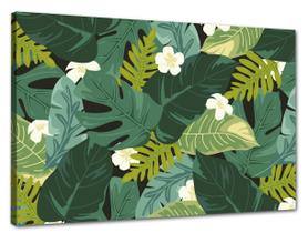 Tela Canvas Folhagem Folhas Tropicais 120x80 Horizontal 97