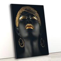 Tela Canvas Moda Africana Corrente Dourada 80x120 Vertical 1