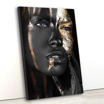 Tela Canvas Moda Africana Olhos Azuis 55x80 Vertical 2
