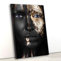 Tela Canvas Moda Africana Olhos Azuis 80x120 Vertical 1