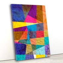 Tela canvas vert 70x45 arte abstrata com formas geométricas - Crie Life