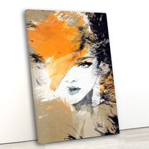Tela canvas vert 80x55 arte abstrata com rosto feminino - Crie Life