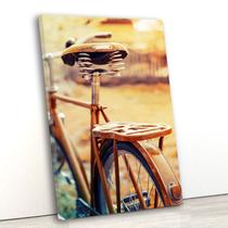 Tela canvas vert 80x55 bicicleta laranja - Crie Life