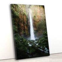 Tela canvas vert 80x55 cachoeira rochosa com musgos