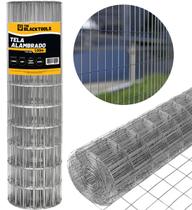 Tela Cerca Galvanizada Soldada Malha Tamanho 1mx25m Fio 1,60mm The Black Tools
