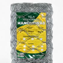 TELA CERCA MANGUEIRÃO MALHA 3" FIO BWG 18(1,24mm) RL 25X0,6m