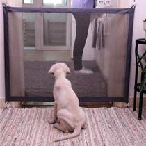 Tela Cerca Para Pets Cachorros Gatos E Crianças Tela Protetora Para Escadas E Portas Flexivel Removível 1,10cm larg x 0,79cm Alt.
