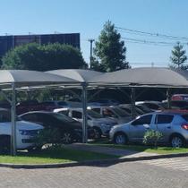 Tela cobertura Estacionamento 4x4 Prata/Cinza Reforçada com ilhos Tela cobertura Estacionamento 4x4 Prata/Cinza Reforçada com ilhos