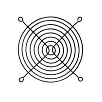 Tela Cooler 80x80mm Metalico Preto C/ 5 Pçs