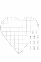 Tela Coração Branco Memory Board 15 Prendedores Branco Tela Coração Branco Memory Board 15 Prendedores Branco