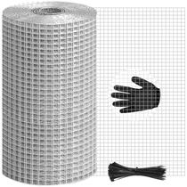 Tela de arame galvanizada laapee 10 cm x 6 m, calibre 19