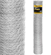 Tela De Arame Galvanizado Horta Galinheiro Fio 23 1,80x50m