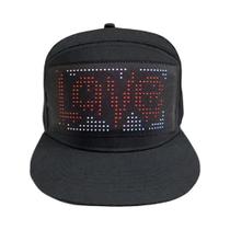 Tela De Exibição De Luz De Chapéu LED Recarregável Smart Pixel Matrix Bluetooth APP Controle Hip Hop