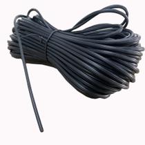 Tela de janela Spline FLYZZZ 0,175 mm x 30,48 m redonda preta