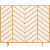 Tela de Lareira Best Choice Products - Ferro Forjado e Acabamento Dourado Tela de Lareira Best Choice Products - Ferro Forjado e Acabamento Dourado
